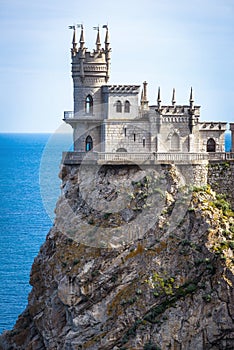 Castle of Swallow`s Nest at the Black Sea coast, Crimea