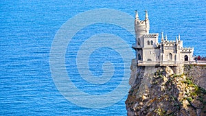 Castle of Swallow`s Nest at Black Sea, Crimea