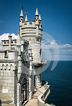 The castle Swallow`s Nest in the Black Sea, Crimea