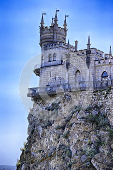 Castle swallow`s nest on Black Sea Crimea