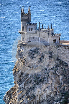 Castle swallow`s nest on Black Sea Crimea