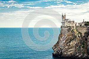 Castle of Swallow`s Nest on the sea rock, Crimea