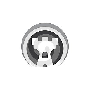 Castle symbol vector icon