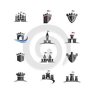 Castle symbol vector icon