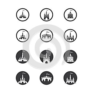 Castle symbol vector icon
