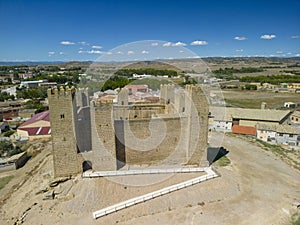 Castle of Sádaba in the autonomous community of Aragon, Spain