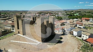 Castle of Sádaba in the autonomous community of Aragon, Spain