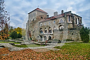 The castle in Tata, Hungary.