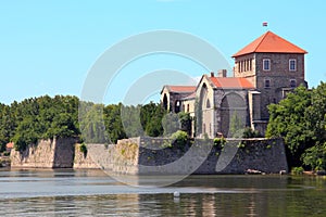 Castle in Tata, Hungary photo
