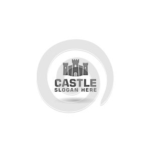 Castle template logo with shadow