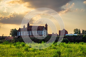 The Castle of the Teutonic Knights in Gniew at sunrise, Poland