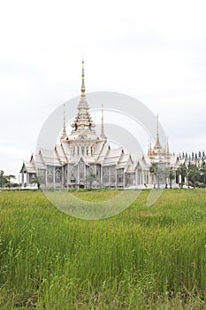 Castle in thailand with white sky