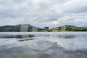 Castle Tioram - a ruined castle on a tidal island in Loch Moidart, Lochaber, Highland, Scotland