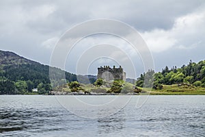 Castle Tioram - a ruined castle on a tidal island in Loch Moidart, Lochaber, Highland, Scotland