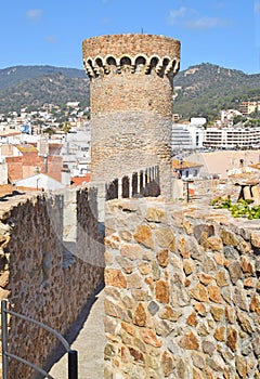 Castle of Tossa in the province of Gerona