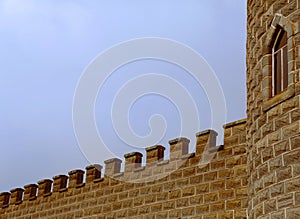 Castle tower and battlements