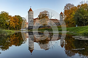 Castle tower Lithuania. Castle Panemune.