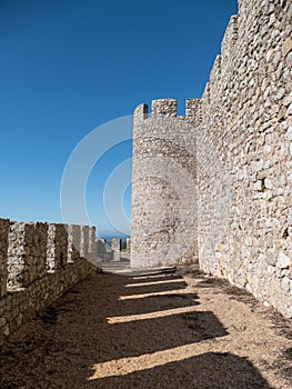 Castle tower in sanciago de cacem in portugal