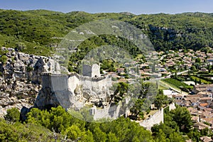 castle and town of Boulbon, Provence, France