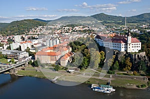 Castle and town Decin, Czech republic