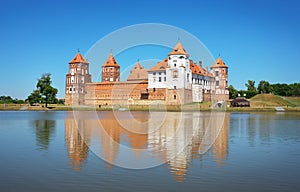 Castle in town Mir of Belarus.