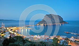 The castle-town of Monemvasia in Lakonia, Greece