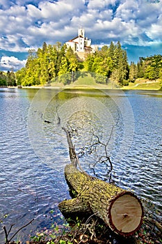 Castle Trakoscan above beautiful lake