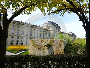 Castle between trees