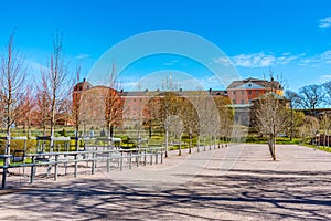 Castle in Uppsala viewed from the botanical garden, Sweden