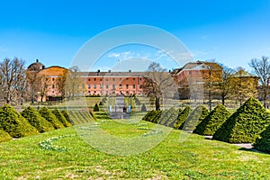 Castle in Uppsala viewed from the botanical garden, Sweden