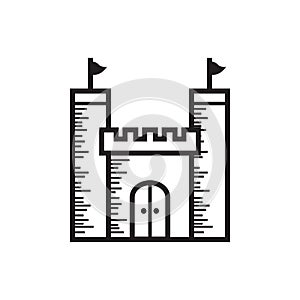 Castle. Vector illustration decorative background design