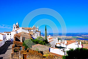 Portugal - Castle View, Travel Alentejo Region, Picturesque Village, Monsaraz, Plain Landscape