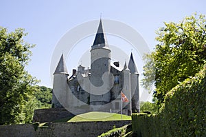 The Castle of VÃªves, outside the village of Celles, province of Namur, Belgium