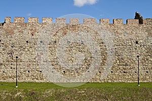 Very old castle wall photo