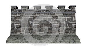 Castle wall - 3D render