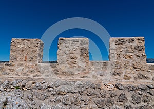 Castle wall Frias Spain historic medieval city photo