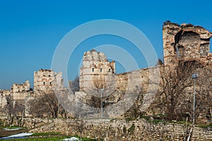 Castle wall in Istanbul