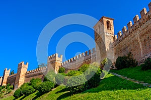 Castle walls background copyspace - Gradara - Pesaro - Italy photo