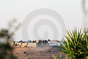 Castle walls of Santiago do Cacem, Portugal