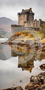 Castle By The Water In Scotland: A Texture-rich Landscape Captured With Nikon D850