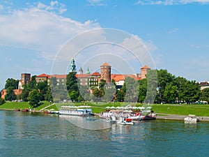 Castle at Wawel hill, Krakow, Poland