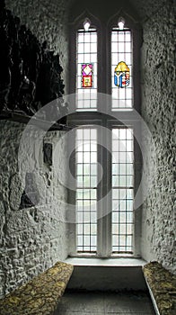 Castle Window with stain glass