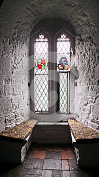 Castle Window with stain glass