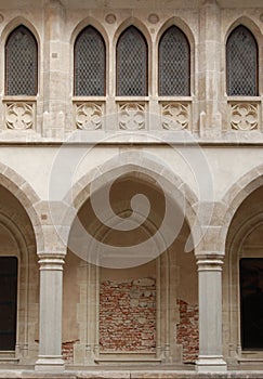 Castle windows and archway