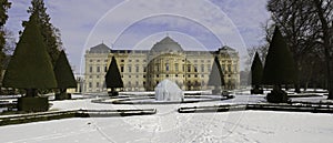 Castle Wuerzburg in the winter photo