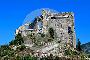 The castle Zuccarello, Savona, Italy