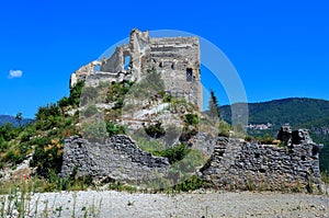 The castle Zuccarello, Savona, Italy