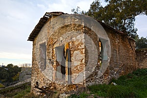 Castled stone house