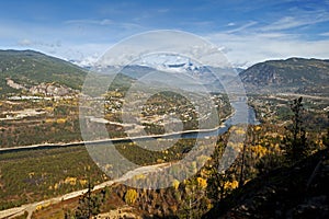 Castlegar and Kootenay River