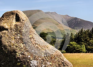 Castlerigg Stone and mountain near Keswick